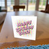 Happy Birthday Bitch Card on desk