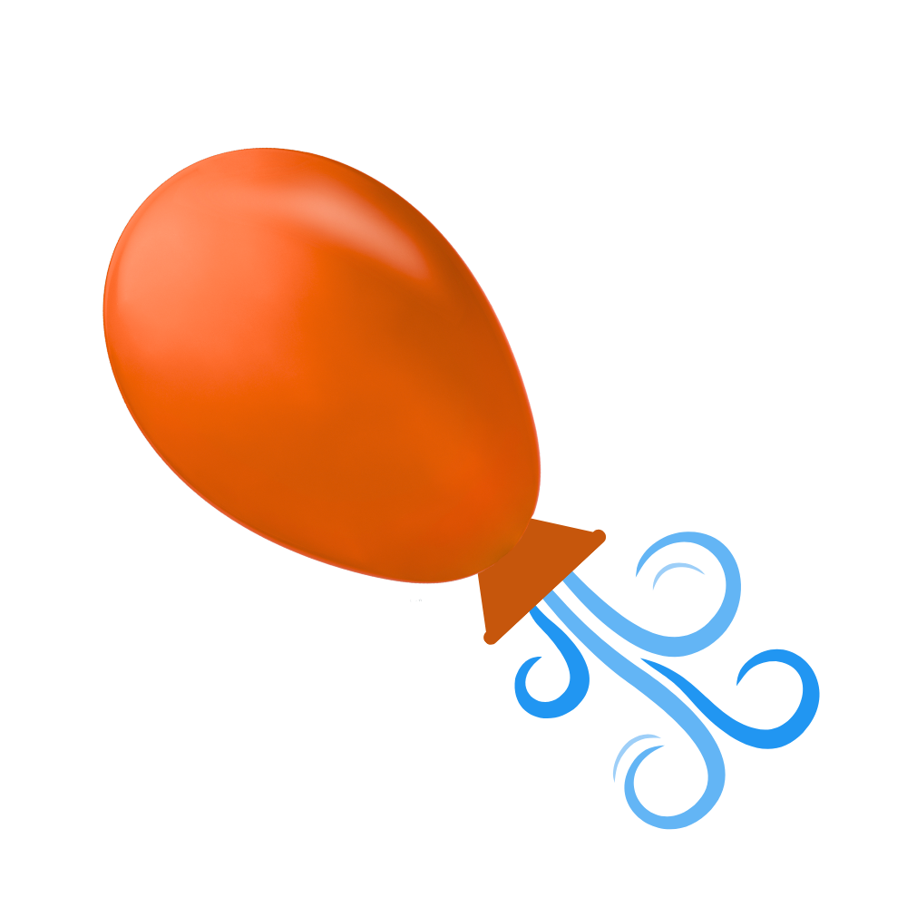Orange Emergency Hairdryer Balloon Gag Gift