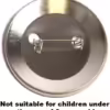 Metal 'D' clasp pin badge