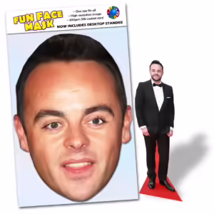 Realistic face masks and 20cm desktop cutout of Ant Mcpartlin