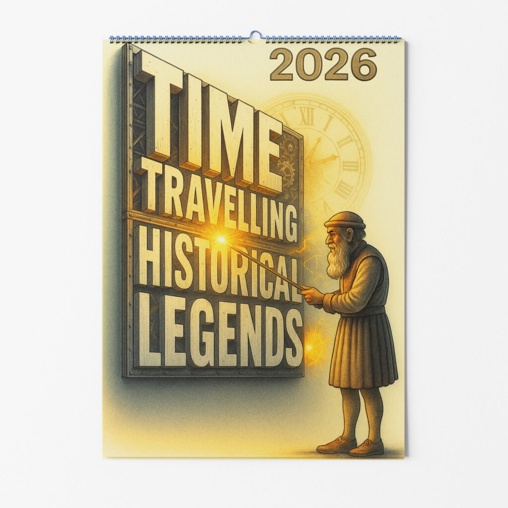 Time Travelling Historical Legends Calendar Cover