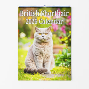 British Shorthair Cat Calendar Front Cover