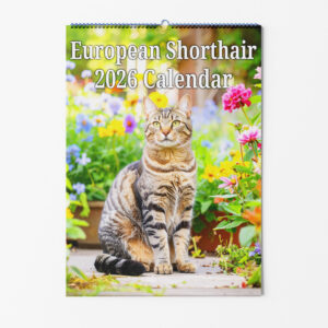 European Shorthair Cat Calendar Front Cover