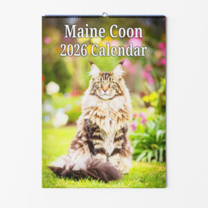Maine Coon Cat Calendar Front Cover